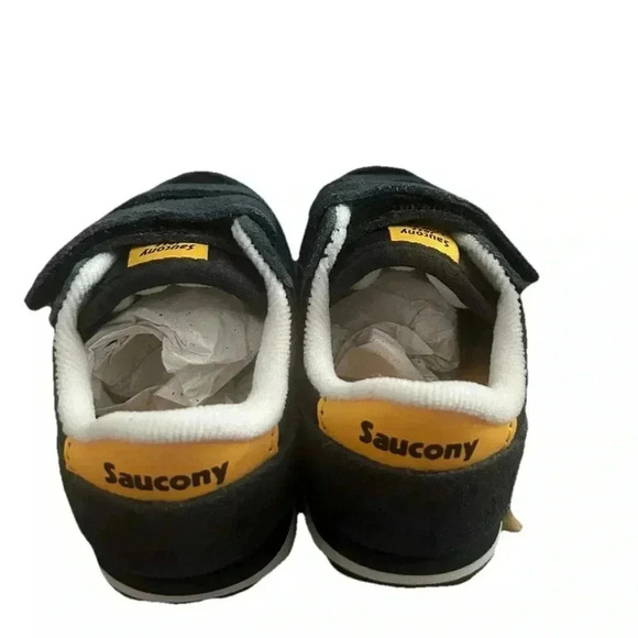 New In Box Baby Saucony Jazz Low Pro Blue And Yellow Sneakers Size 4 - Picture 5 of 5